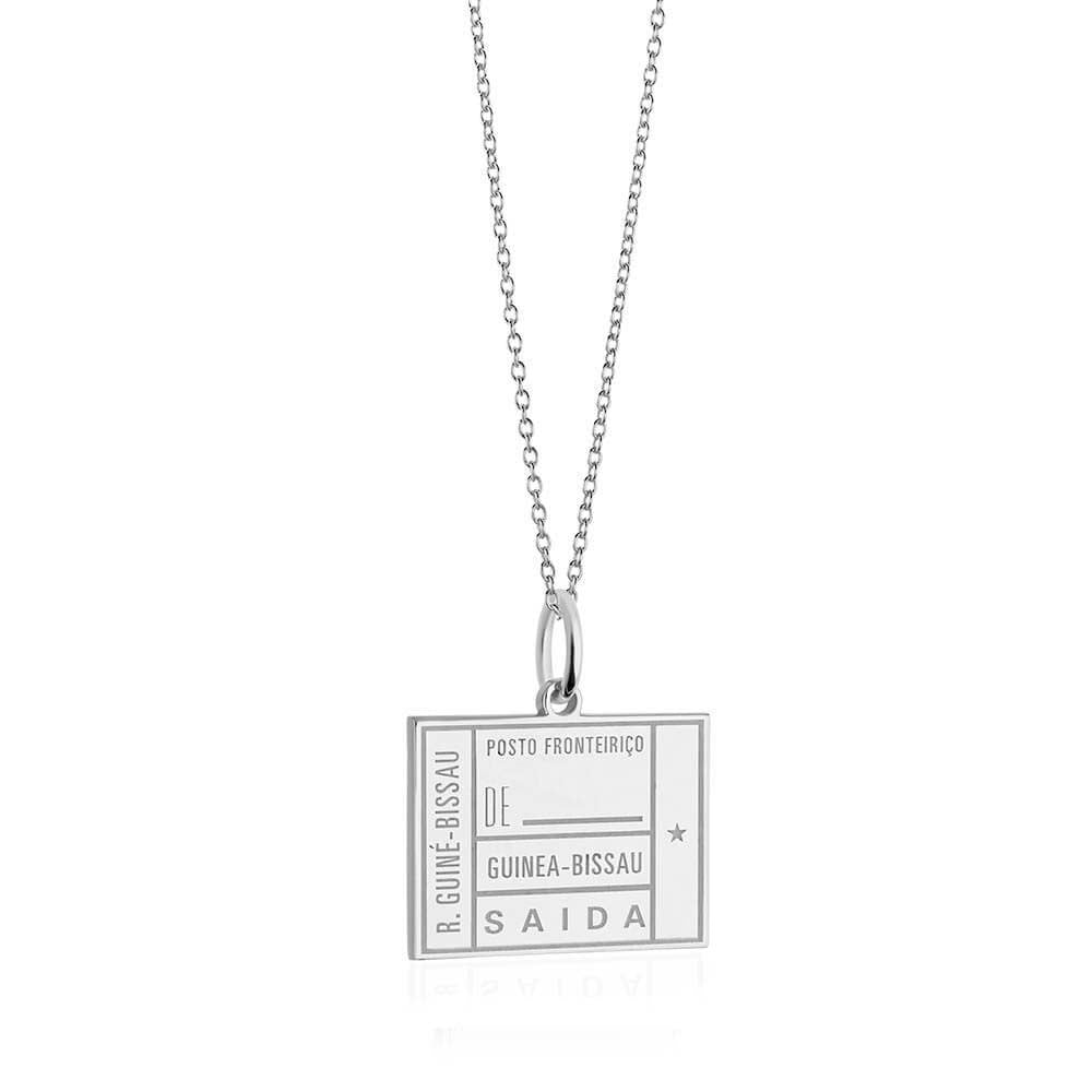 Sterling Silver Charm, Guinea-Bissau Passport Stamp - JET SET CANDY  (1720206065722)