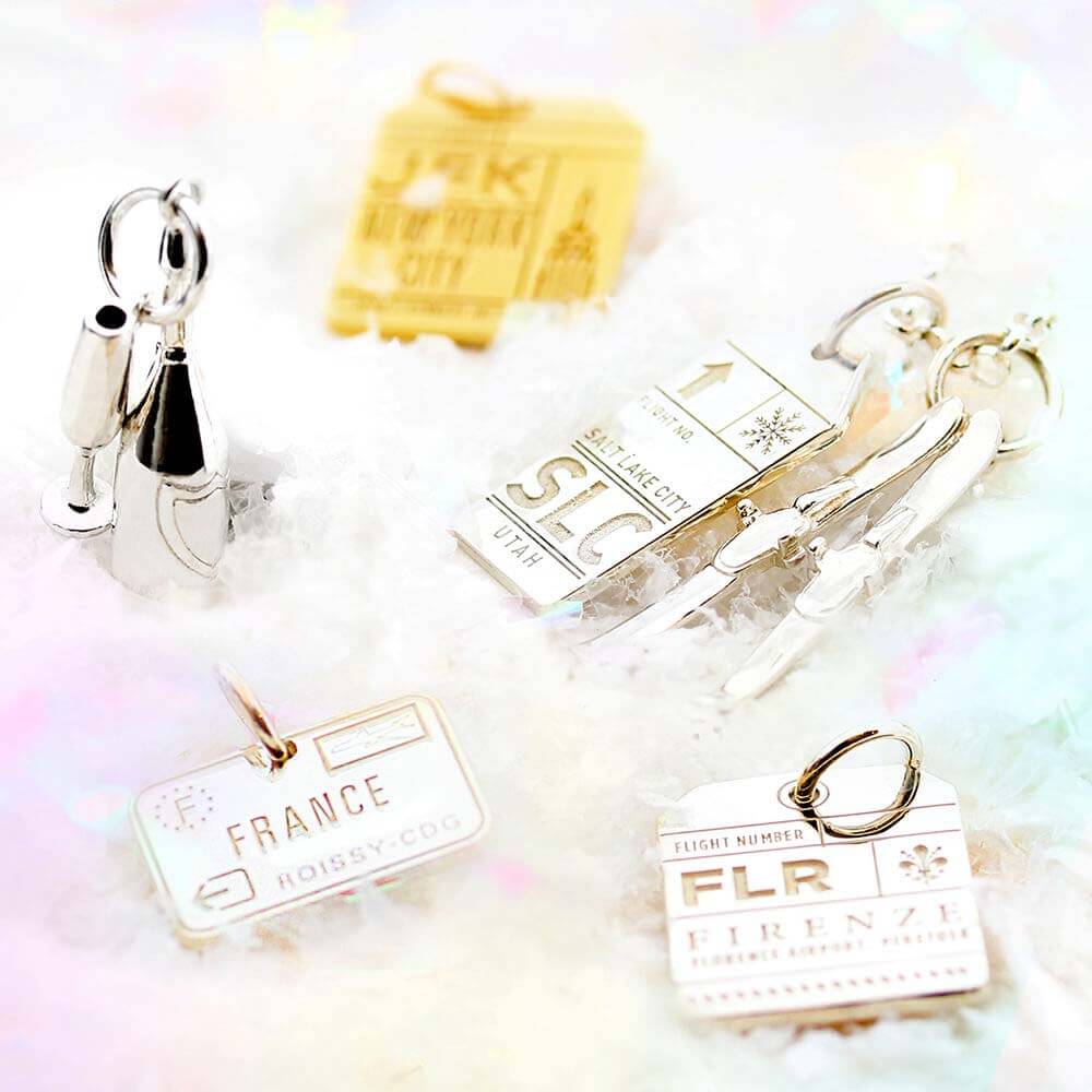 Silver USA Charm, SLC Salt Lake City Luggage Tag - JET SET CANDY (1720192204858)