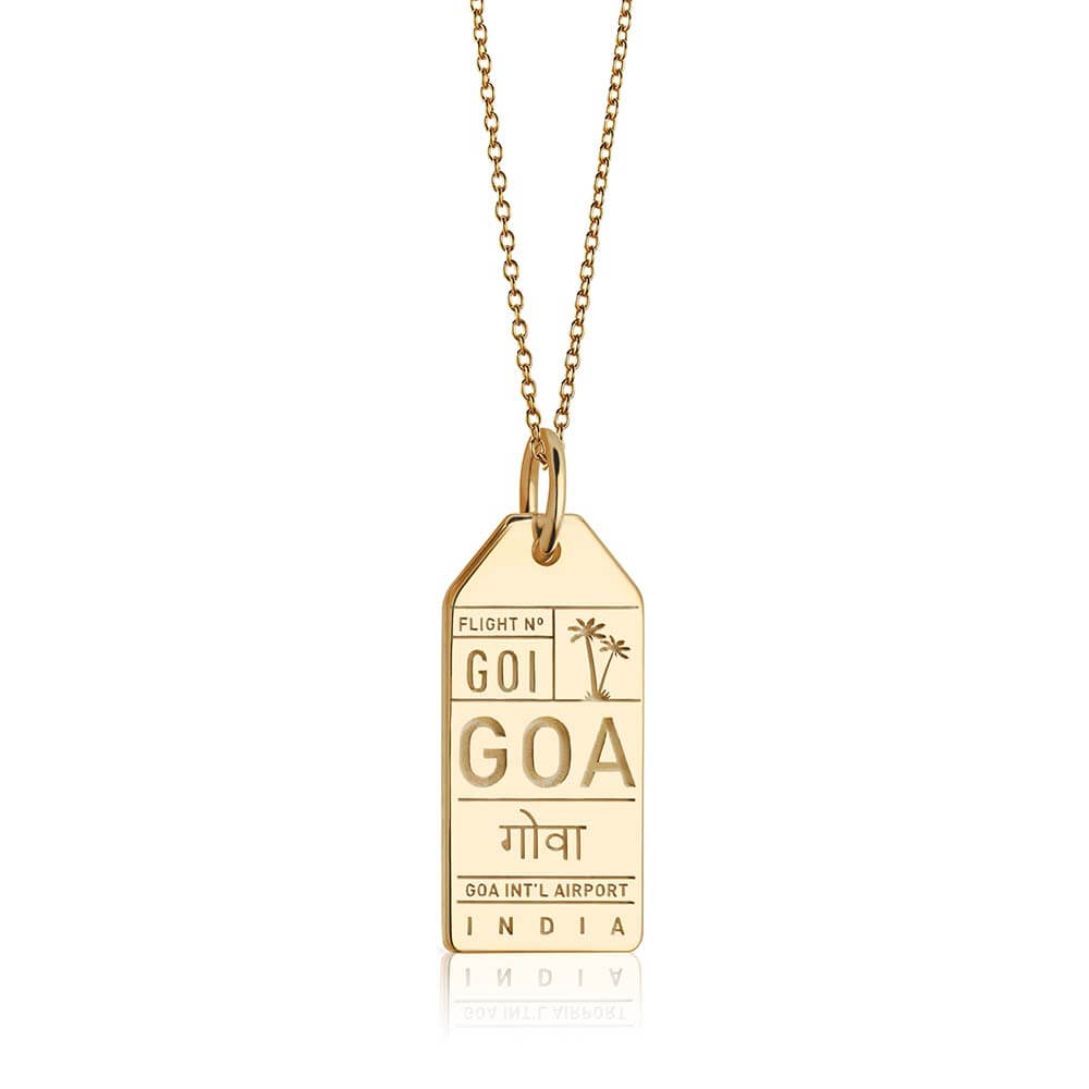 Gold India Charm, GOA Luggage Tag - JET SET CANDY  (1720188993594)