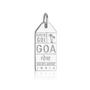 Goa India GOI Luggage Tag Charm Silver