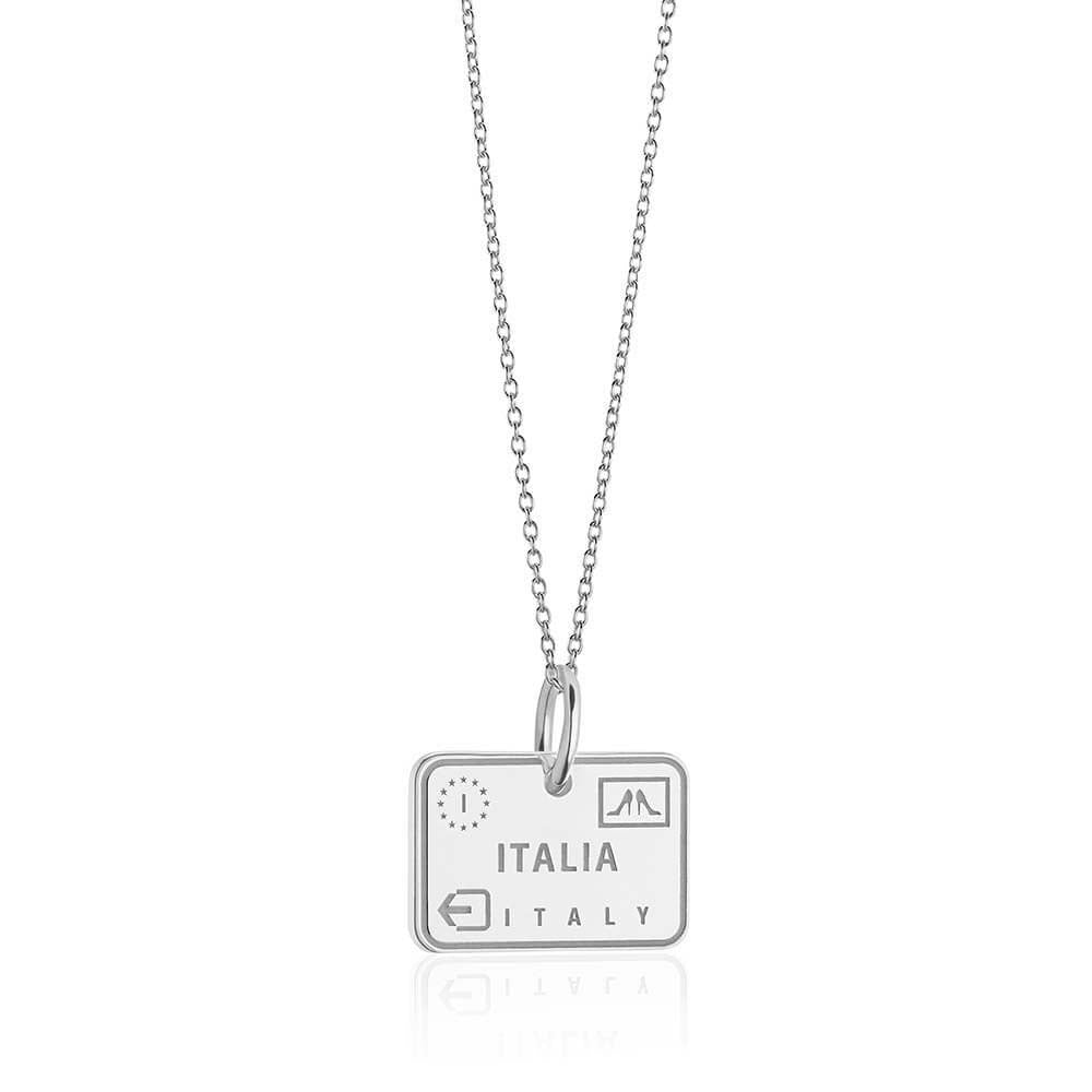 Sterling Silver Italy Charm, Passport Stamp (SHIPS JUNE) - JET SET CANDY  (1720202625082)