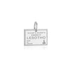 Sterling Silver Travel Charm, Lesotho Passport Stamp - JET SET CANDY (1720202788922)