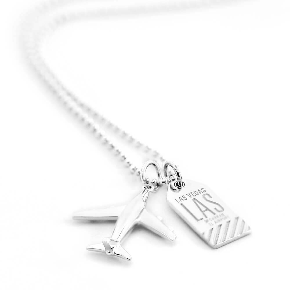Silver Las Vegas Charm, LAS Luggage Tag - JET SET CANDY (1720186961978)