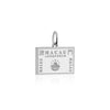 Sterling Silver Travel Charm, Macau Passport Stamp - JET SET CANDY (1720199315514)