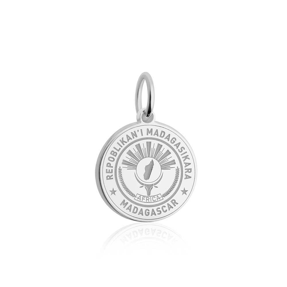 Sterling Silver Charm, Madagascar Passport Stamp - JET SET CANDY (1720203018298)