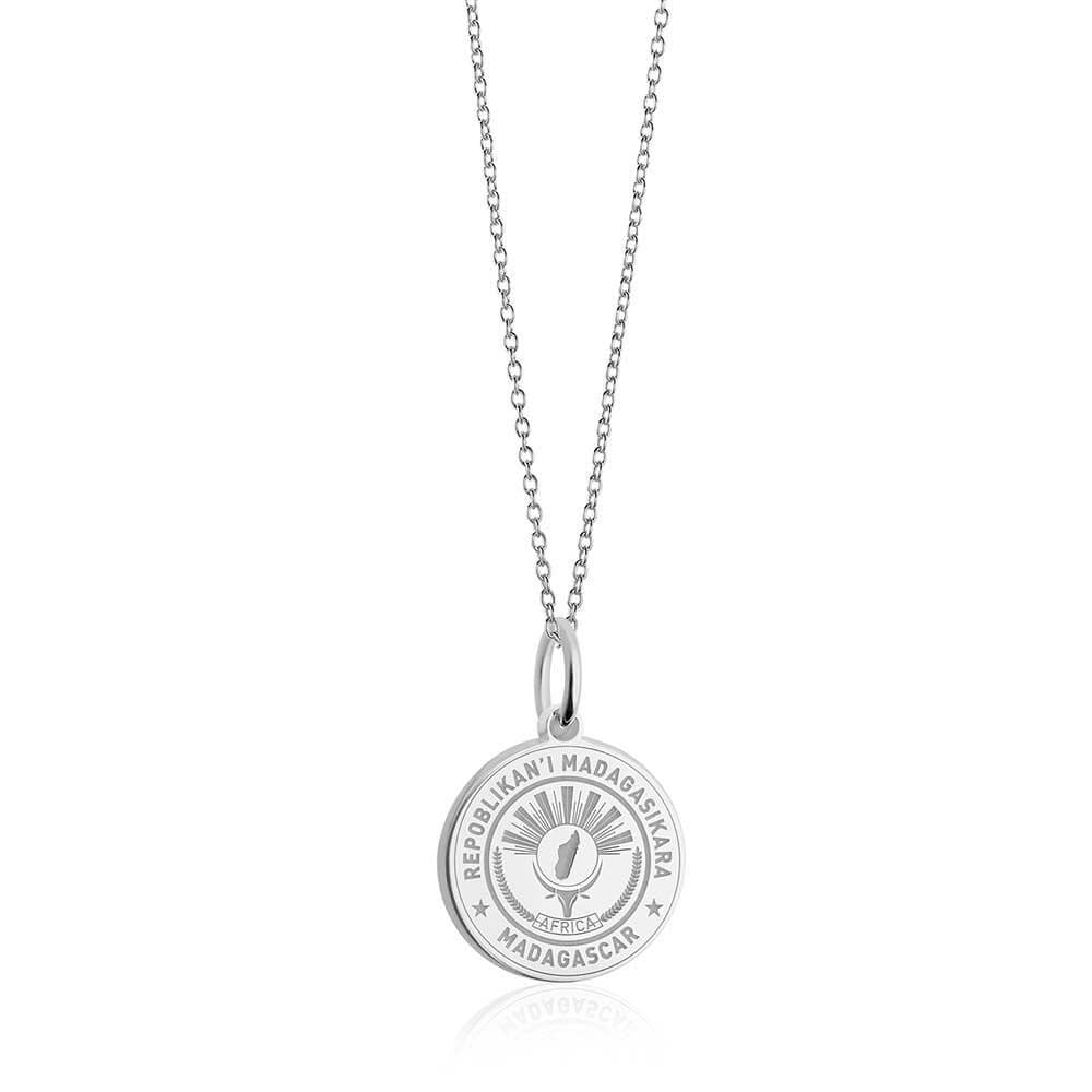 Sterling Silver Charm, Madagascar Passport Stamp - JET SET CANDY  (1720203018298)