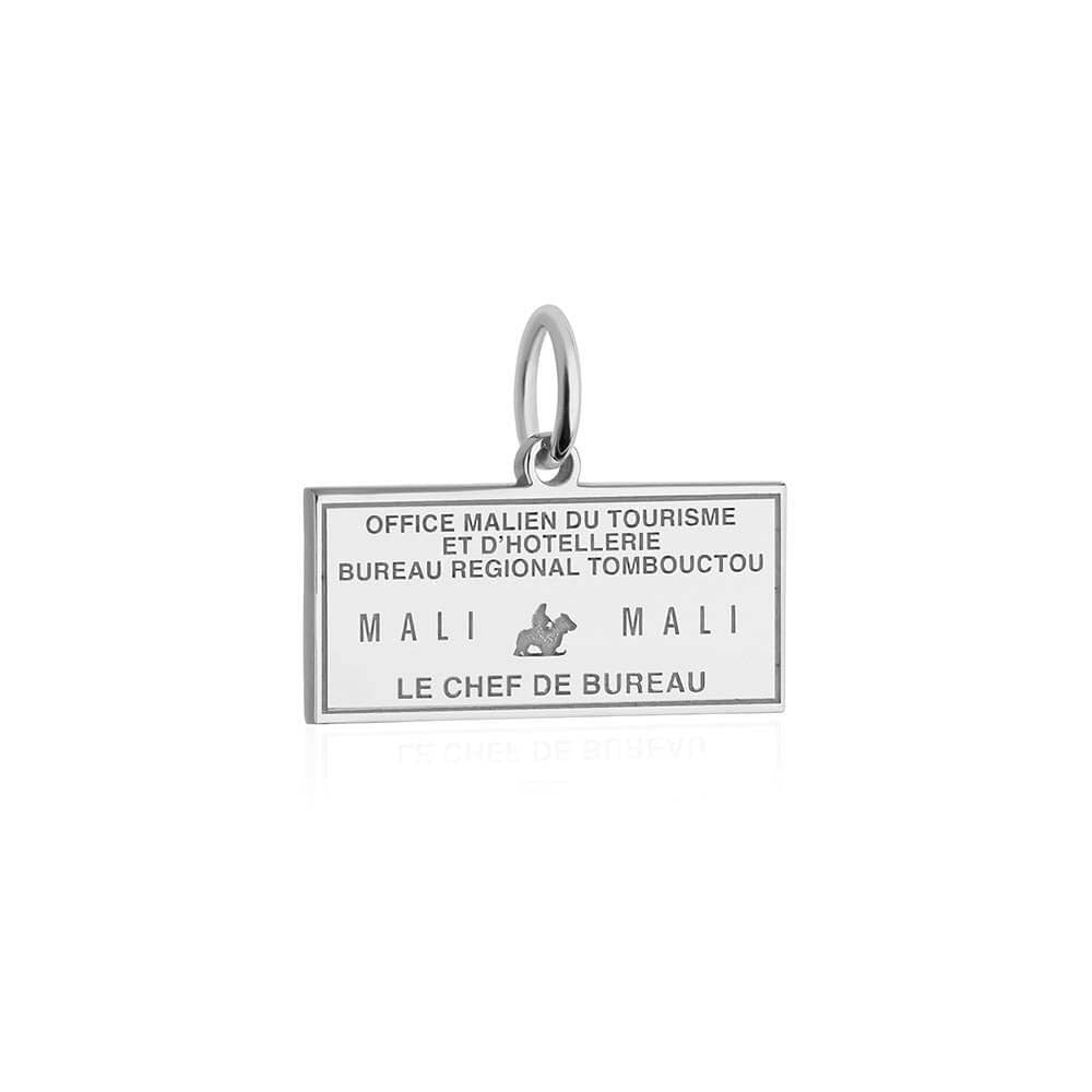 Sterling Silver Travel Charm, Mali Passport Stamp - JET SET CANDY (1720203116602)