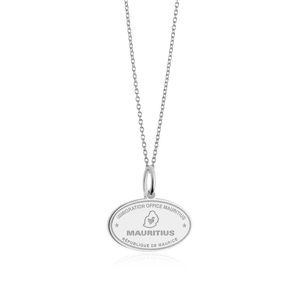 Sterling Silver Charm, Mauritius Passport Stamp - JET SET CANDY  (1720203214906)