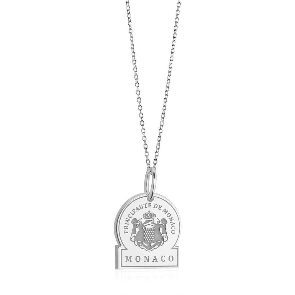 Sterling Silver Travel Charm, Monaco Passport Stamp (SHIPS JUNE) - JET SET CANDY  (1720206590010)
