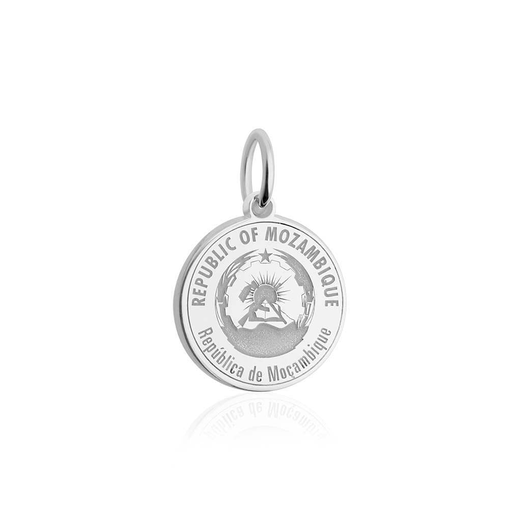 Sterling Silver Charm, Mozambique Passport Stamp (SHIPS JUNE) - JET SET CANDY (1720203345978)