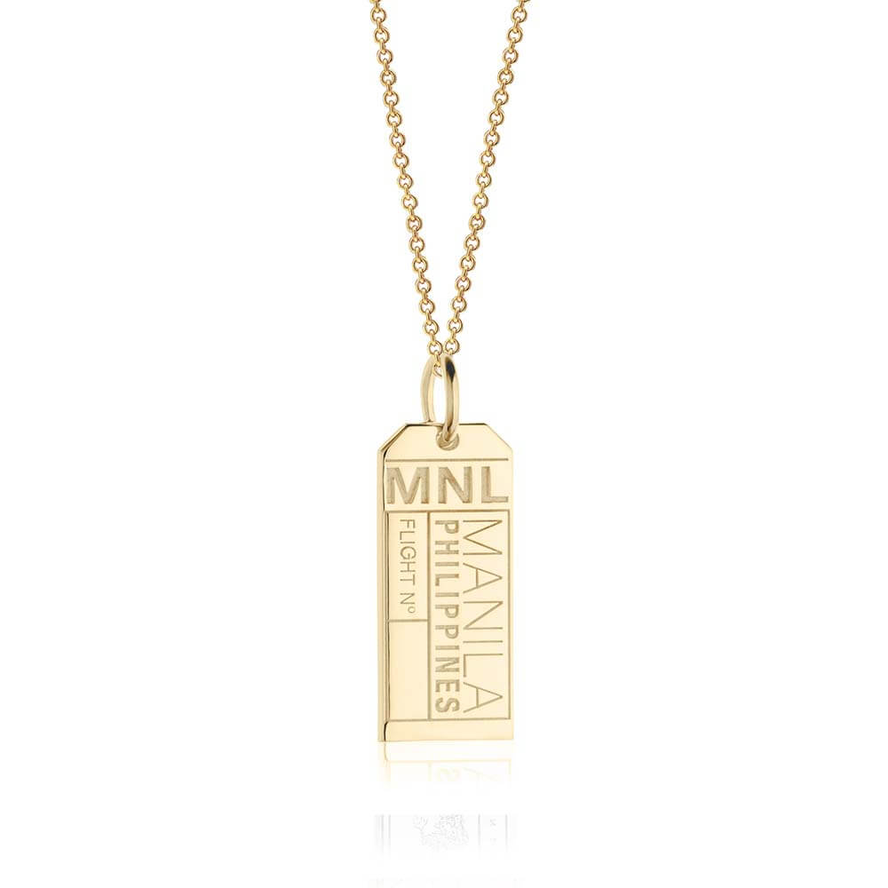 Gold Asia Charm, MNL Manila Luggage Tag - JET SET CANDY  (1720193941562)