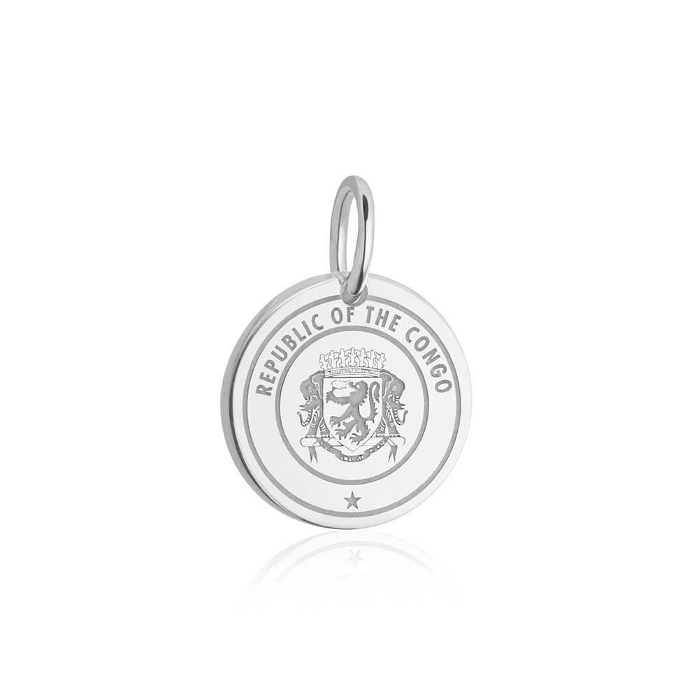 Silver Travel Charm, Republic of the Congo Passport Stamp (SHIPS JULY) - JET SET CANDY (1720203706426)