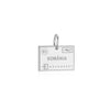 Sterling Silver Travel Charm, Romania Passport Stamp - JET SET CANDY (1720201248826)