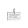 Sterling Silver Charm, Saint Barths Passport Stamp - JET SET CANDY (1720206753850)