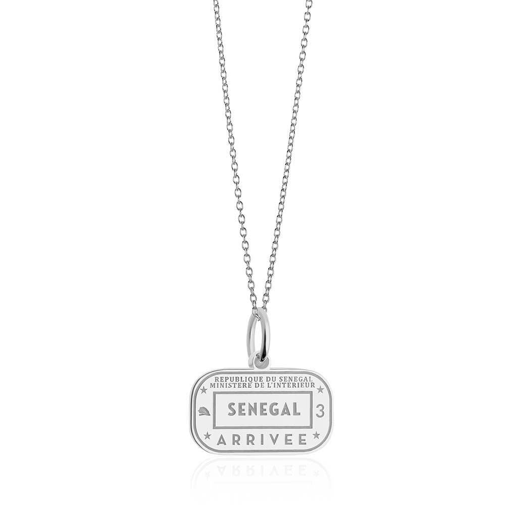 Sterling Silver Travel Charm, Senegal Passport Stamp - JET SET CANDY  (1720203903034)