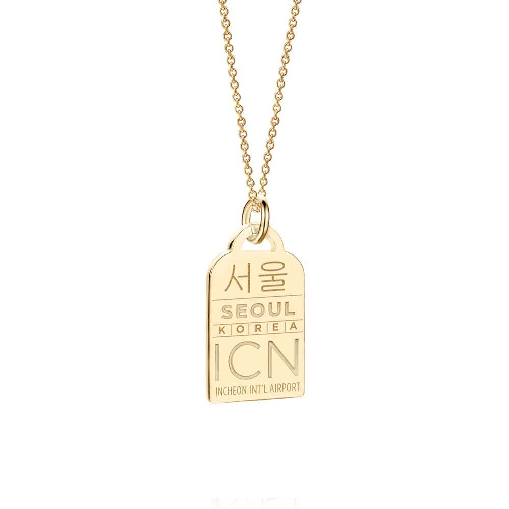 Gold Asia Charm, ICN Seoul Luggage Tag - JET SET CANDY  (1720190042170)