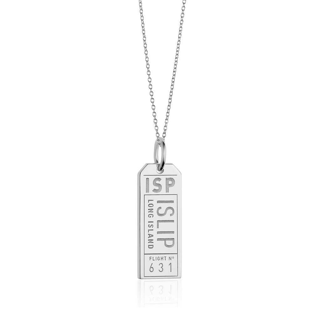Silver Long Island ISP Luggage Tag Charm (2419544522810)