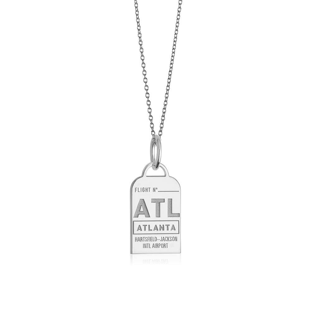 Silver USA Charm, ATL Atlanta, Georgia Luggage Tag - JET SET CANDY  (1720181358650)