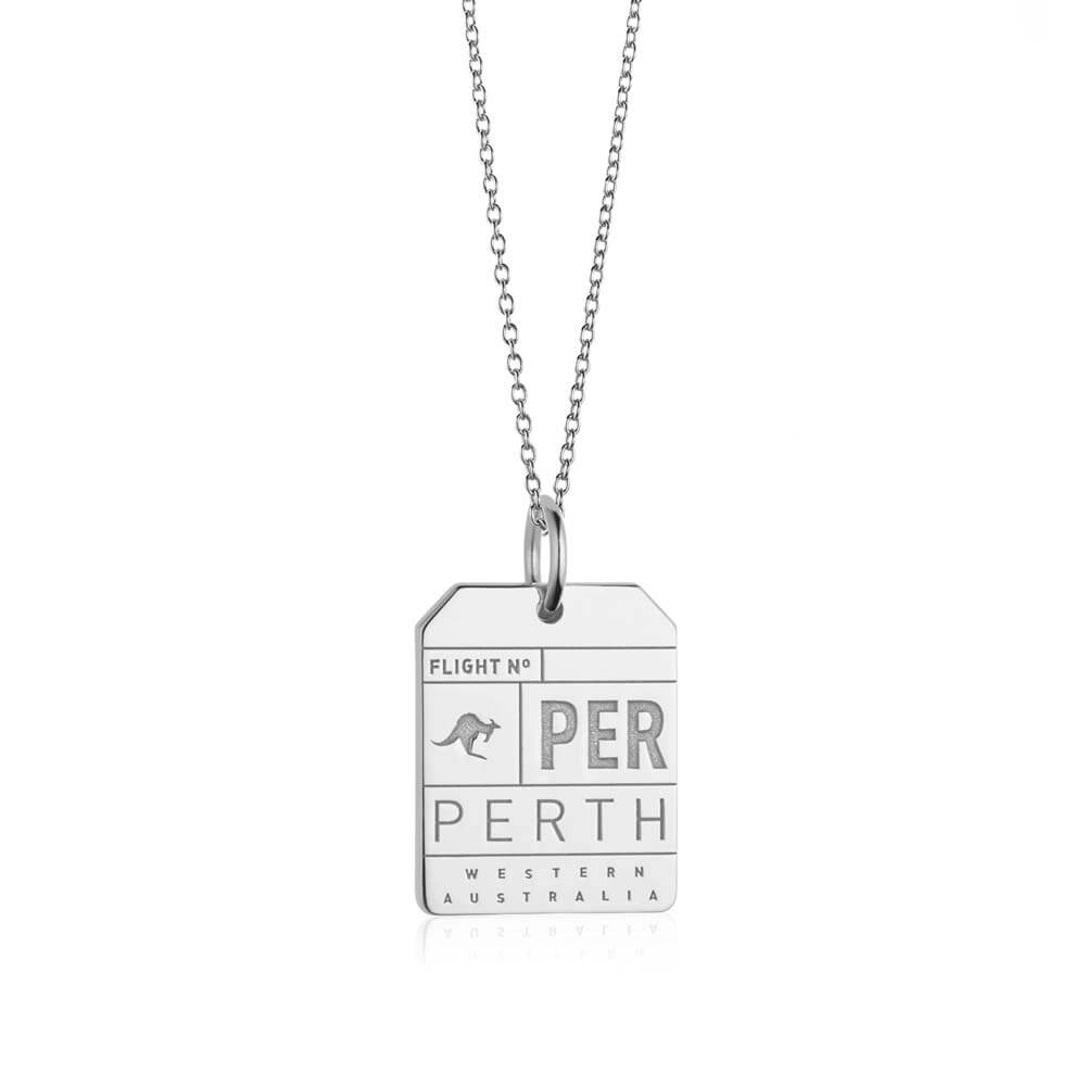 Silver Australia Charm, PER Perth Luggage Tag - JET SET CANDY  (1720184504378)