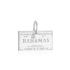 Silver Travel Charm, Bahamas Passport Stamp - JET SET CANDY (1720206983226)