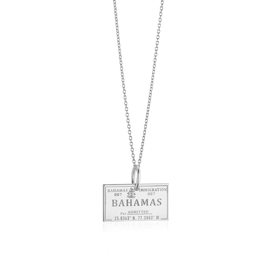 Silver Travel Charm, Bahamas Passport Stamp - JET SET CANDY (1720206983226)