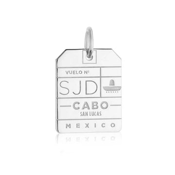 Los Cabos Mexico SJD Luggage Tag Charm Silver