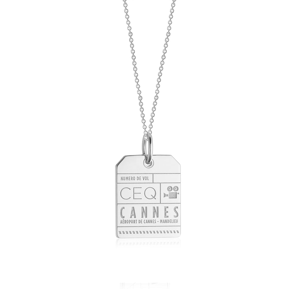 Silver France Charm, CEQ Cannes Luggage Tag - JET SET CANDY  (1720195874874)