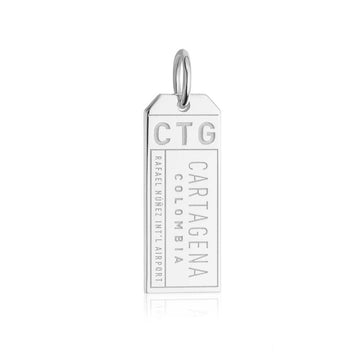 Cartagena Colombia CTG Luggage Tag Charm Silver