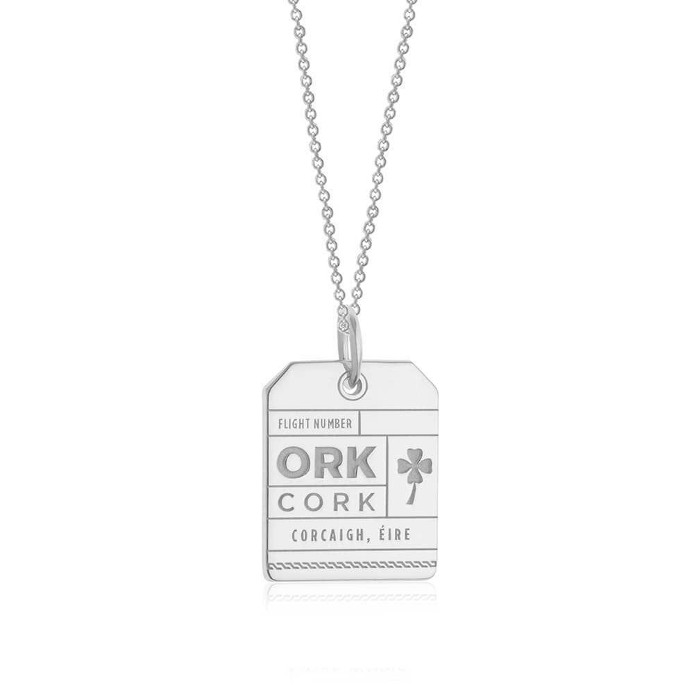 Silver Ireland Charm, ORK Cork Luggage Tag (SHIPS JUNE) - JET SET CANDY  (1720195088442)