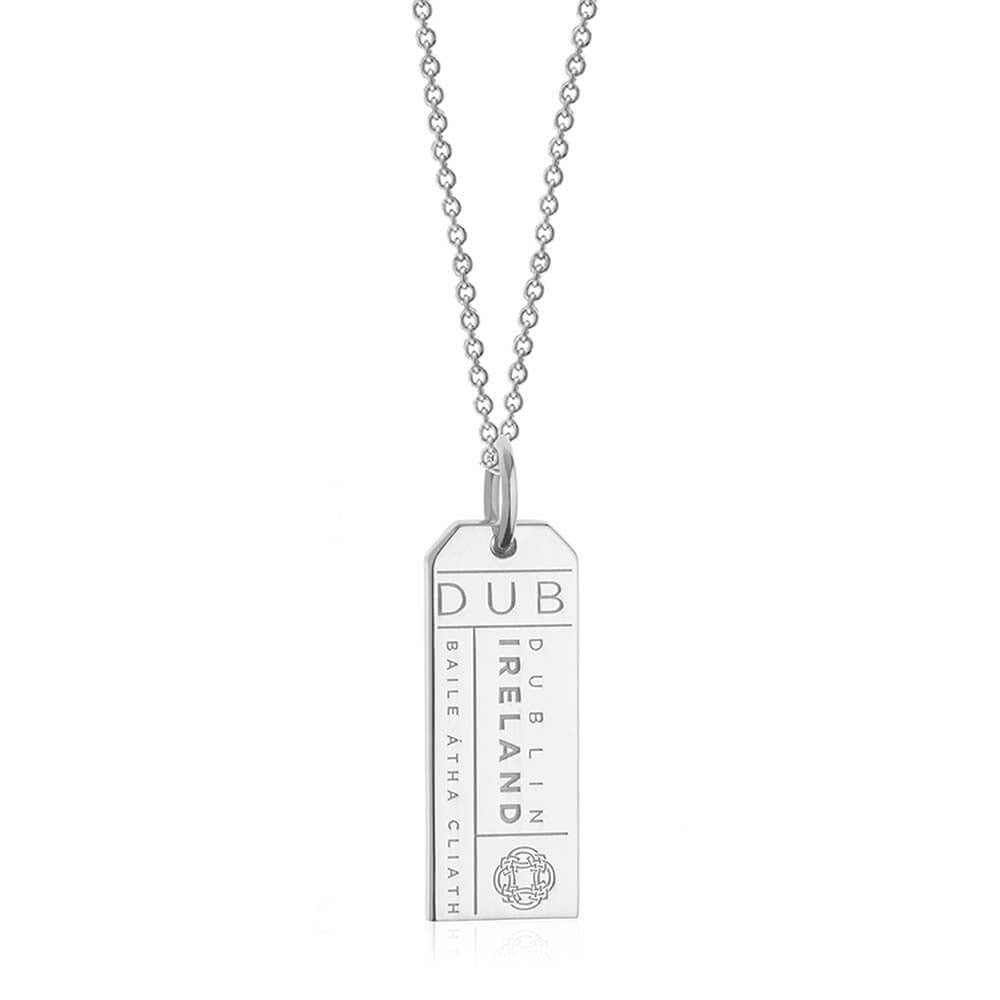 Silver Ireland Charm, DUB Dublin Luggage Tag - JET SET CANDY  (1720194826298)