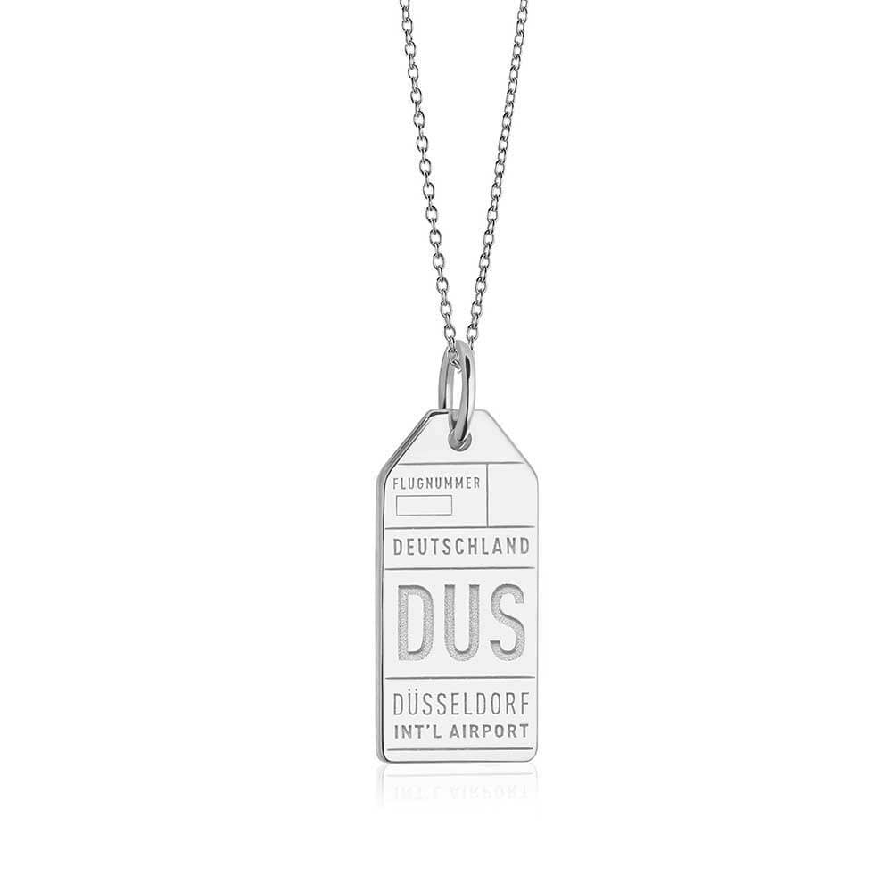 Silver Germany Charm, DUS Dusseldorf Luggage Tag - JET SET CANDY  (1720186404922)