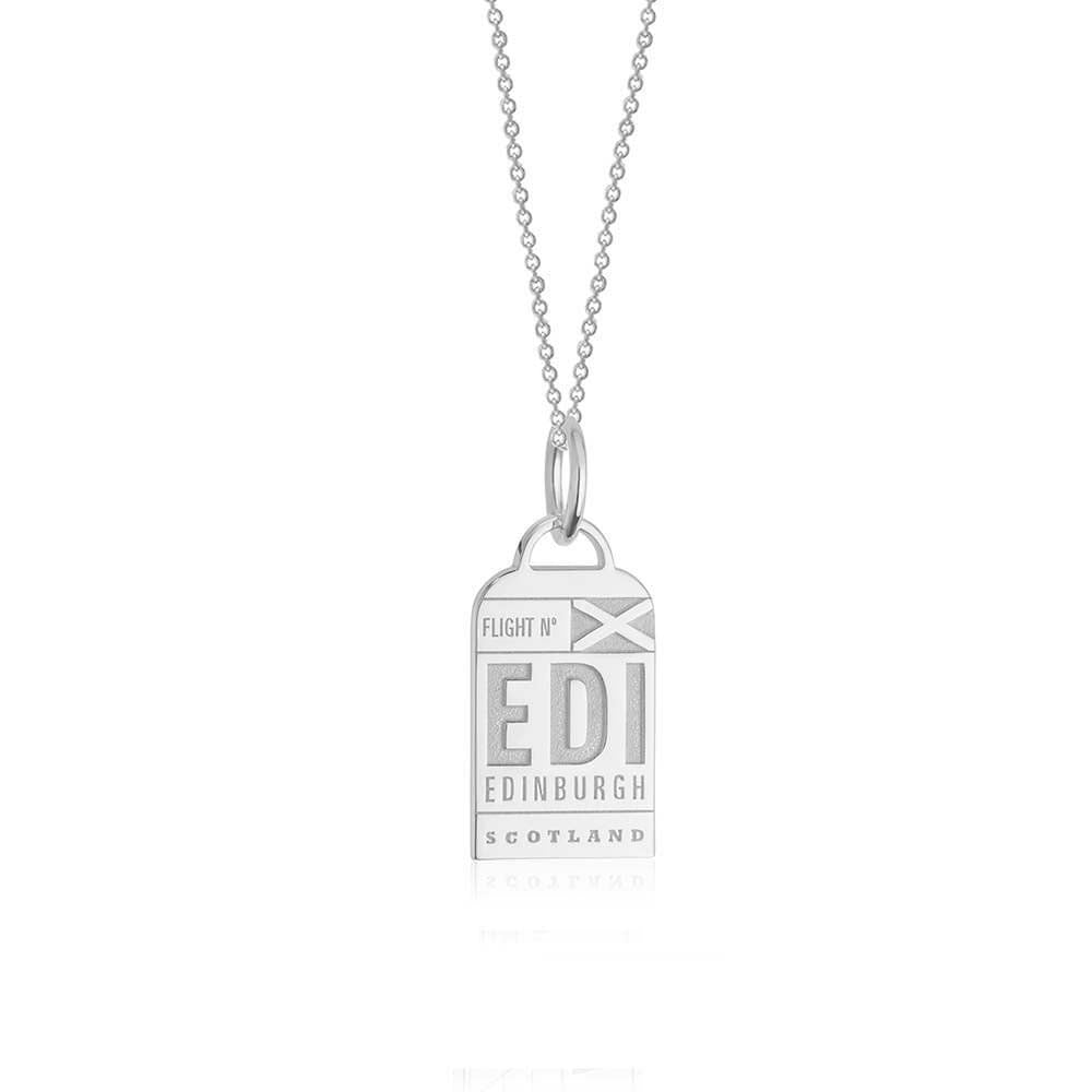 Silver Scotland Charm, EDI Edinburgh Luggage Tag (SHIPS JUNE) - JET SET CANDY  (1720180637754)