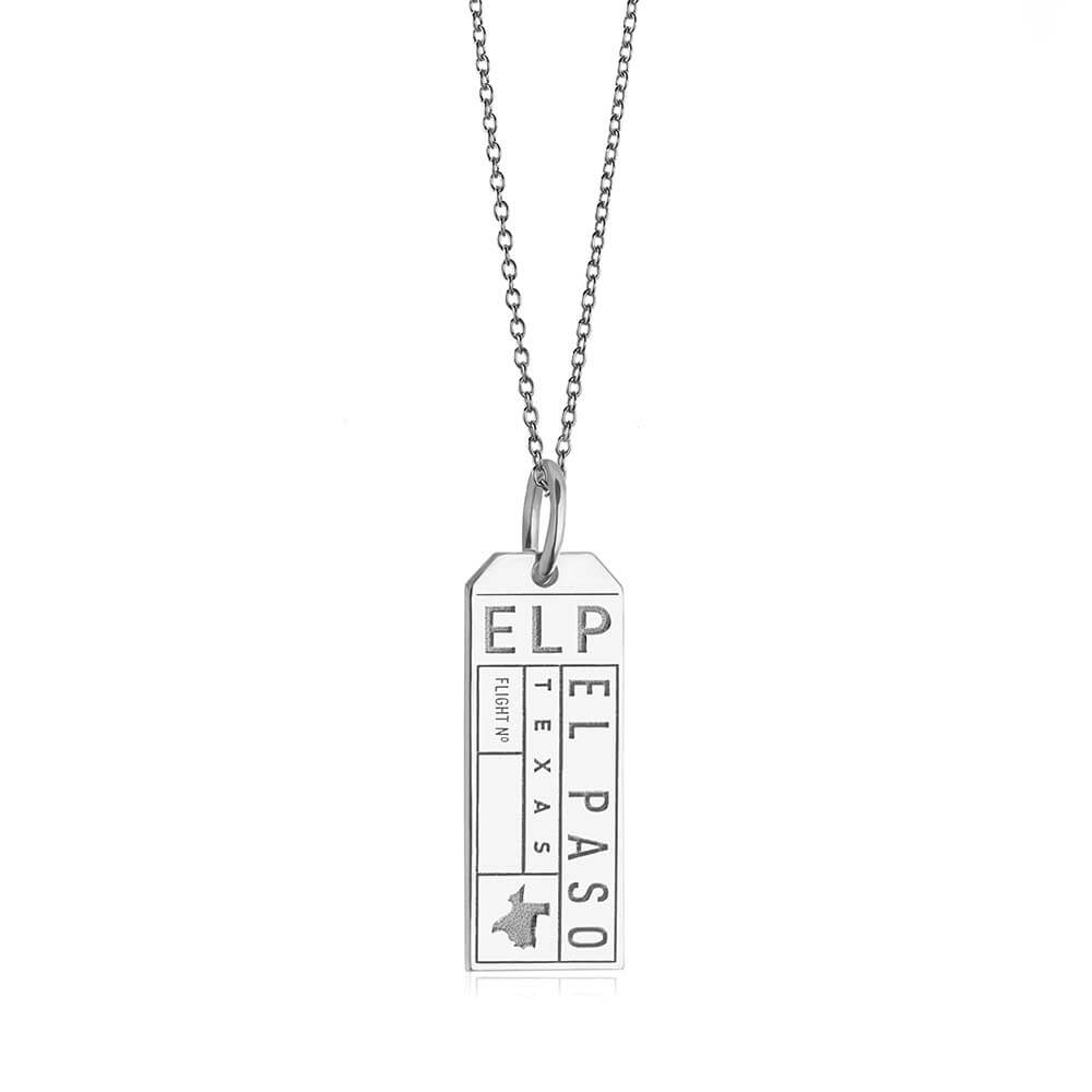 Silver Texas Charm, ELP El Paso Luggage Tag - JET SET CANDY  (1720187256890)