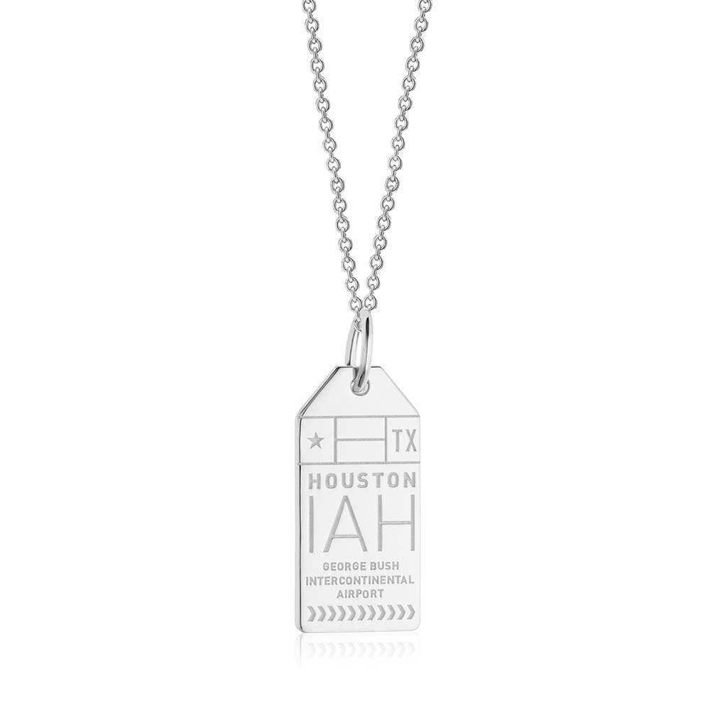 Silver USA Charm, IAH Houston Luggage Tag - JET SET CANDY  (1925222793274)
