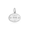 Sterling Silver Travel Charm, Iran Passport Stamp (1720206098490)