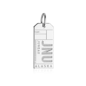 Juneau Alaska USA JNU Luggage Tag Charm Silver