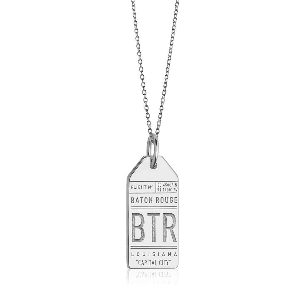 Silver USA Charm, BTR Baton Rouge Luggage Tag - JET SET CANDY  (1720183259194)