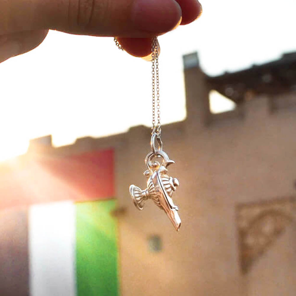 Silver Dubai Charm, Magic Lamp with 3 Wishes - JET SET CANDY (1720172675130)