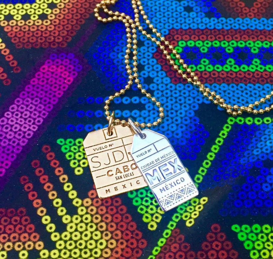 Silver Mexico Charm, MEX Luggage Tag - JET SET CANDY  (1720192565306)