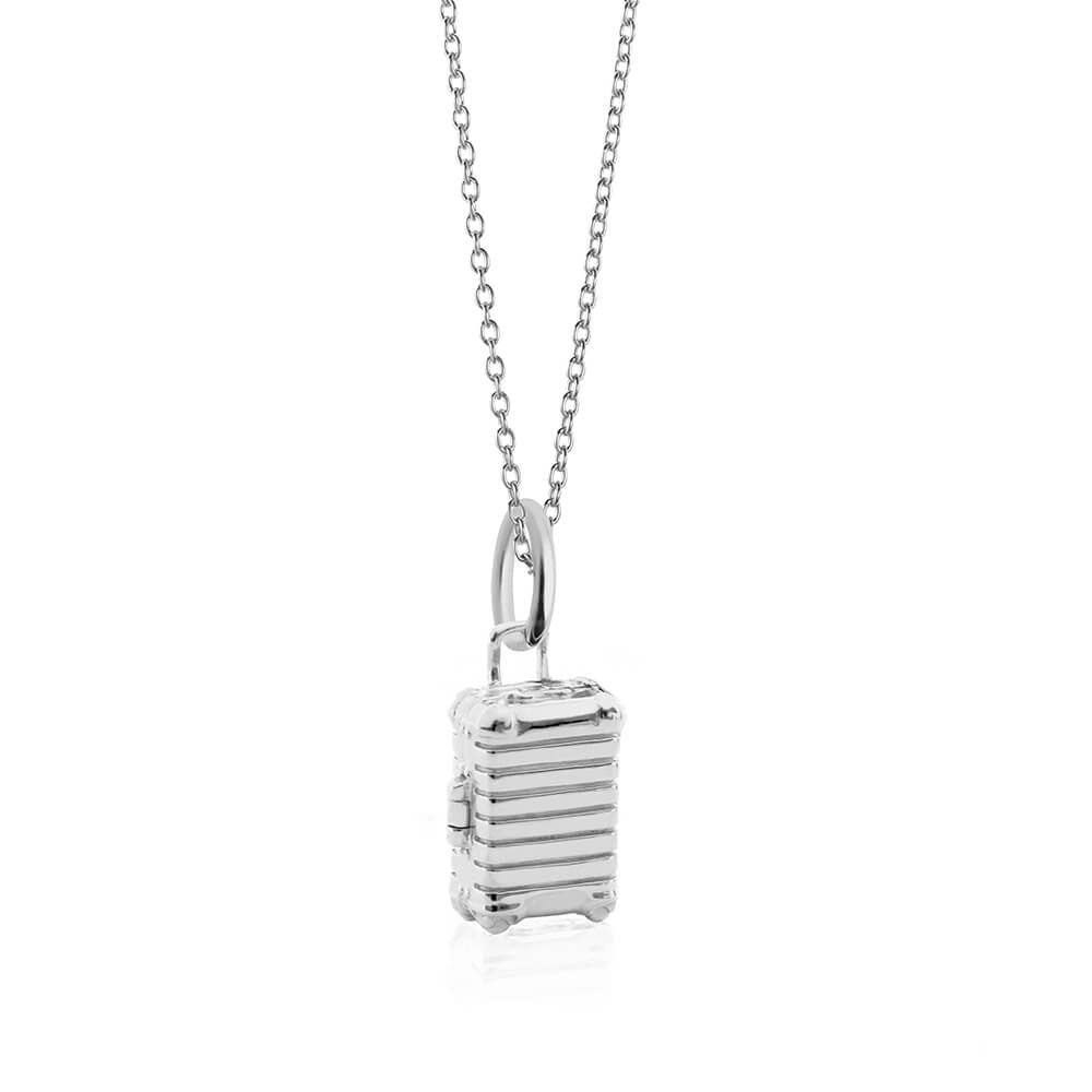 Silver Smart Suitcase Charm, Medium - JET SET CANDY (7532598362360)
