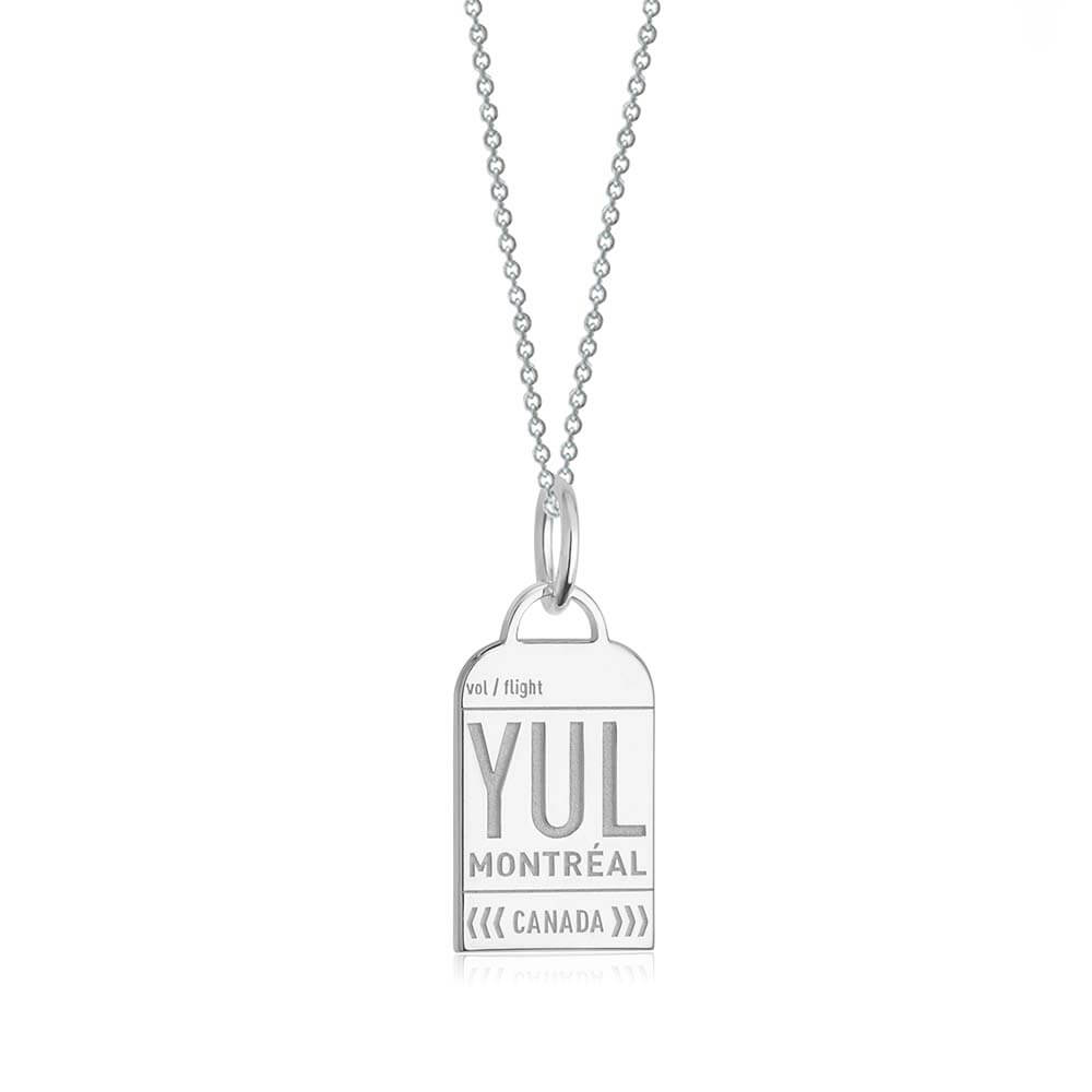 Silver Canada Charm, YUL Montreal Luggage Tag - JET SET CANDY  (1720181948474)