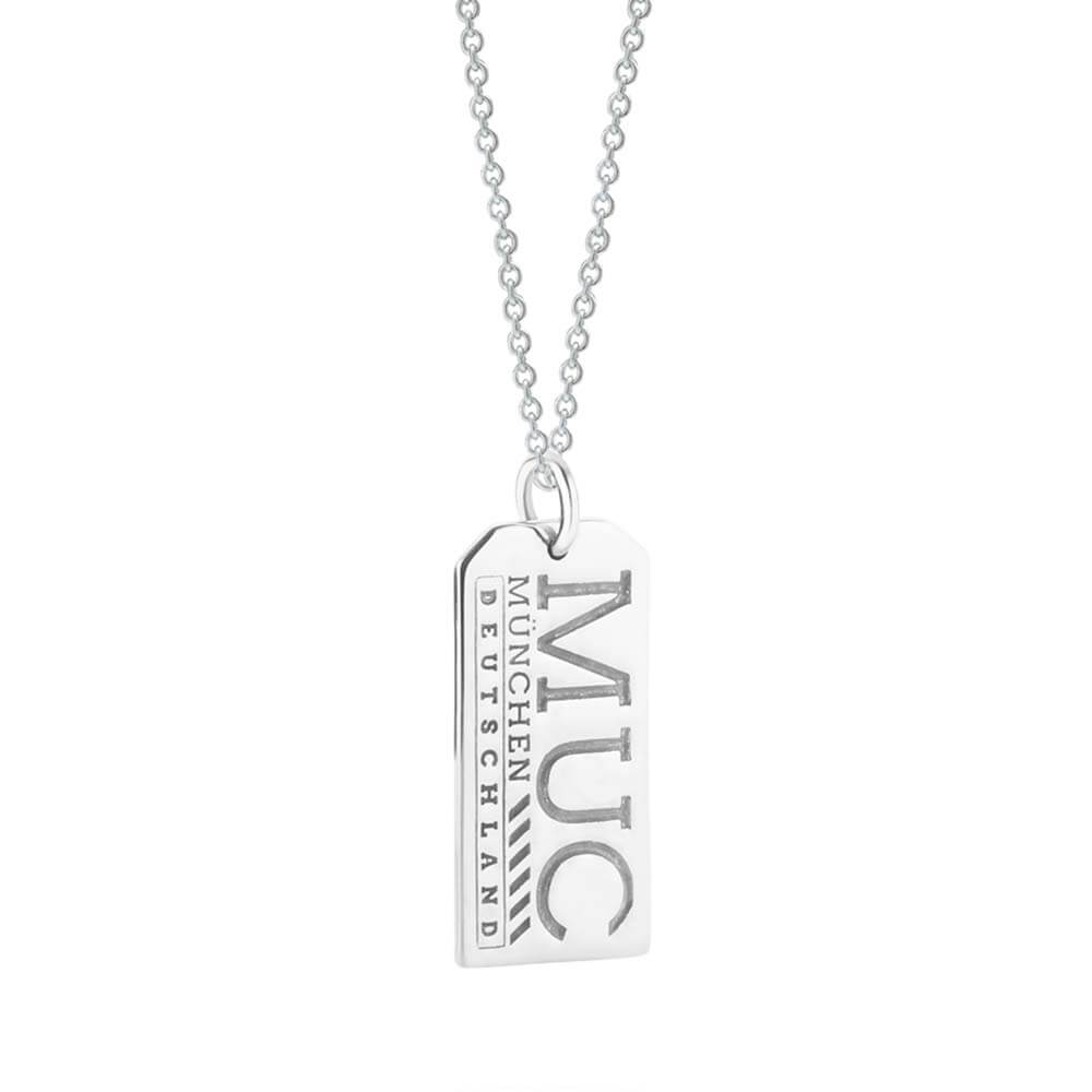 Silver Germany Charm, MUC Munich Luggage Tag - JET SET CANDY  (1720191123514)