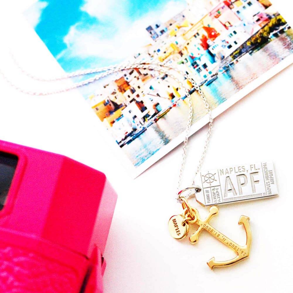 Silver Florida Charm, APF Naples Luggage Tag - JET SET CANDY (2457696206906)