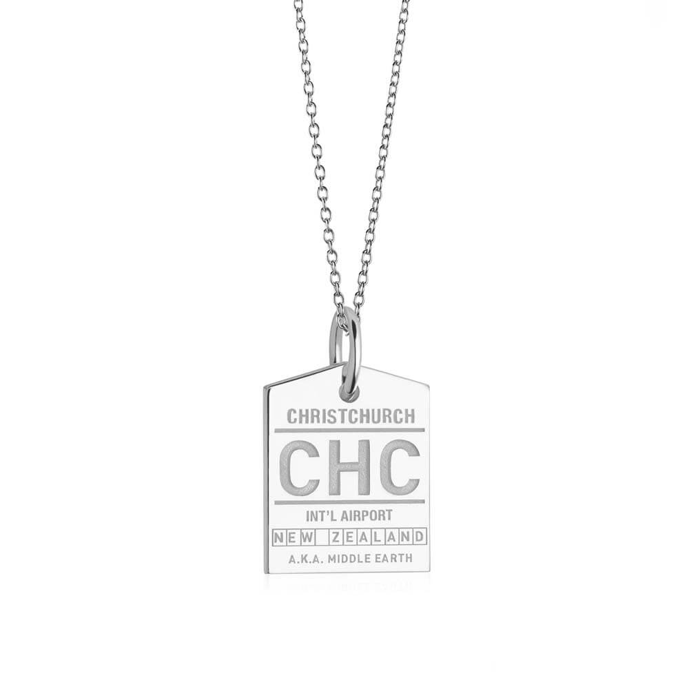 Silver New Zealand Charm, CHC Christchurch Luggage Tag - JET SET CANDY  (1720196595770)
