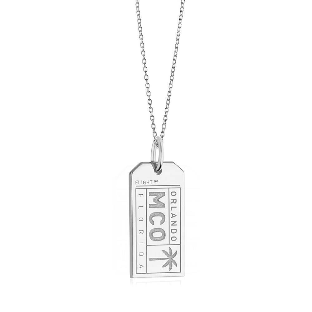 Silver Florida Charm, MCO Orlando Luggage Tag (SHIPS JUNE) - JET SET CANDY  (1720183586874)