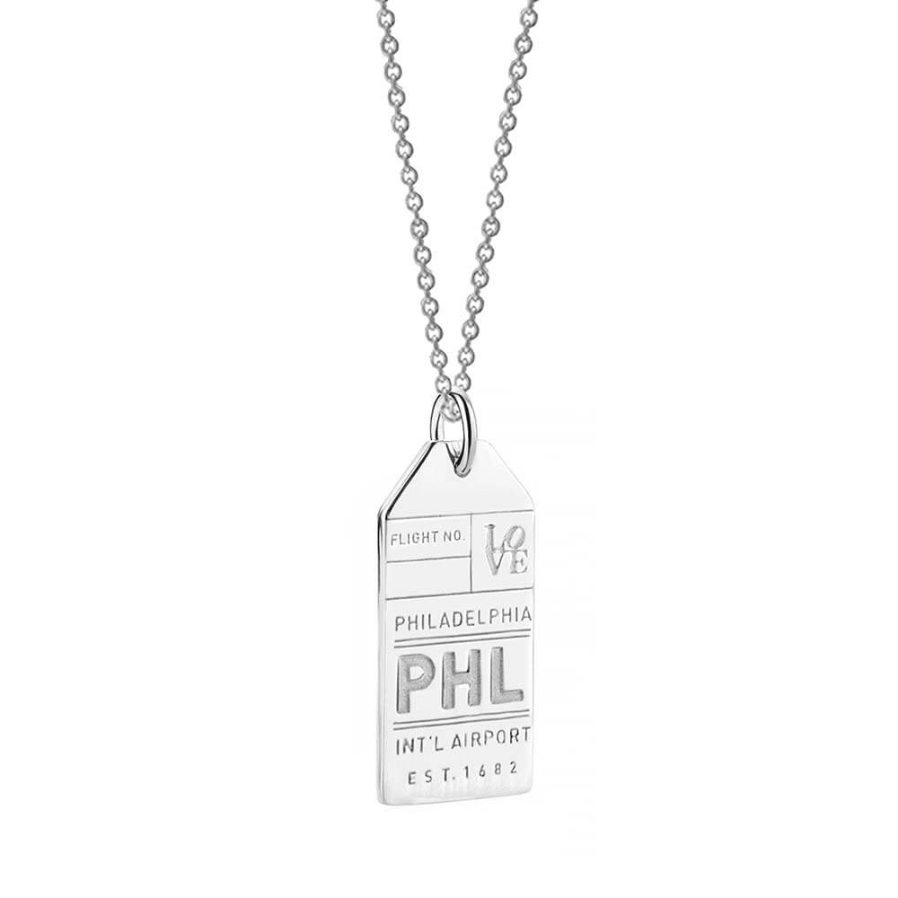 Silver USA Charm, PHL Philadelphia Luggage Tag - JET SET CANDY  (1720194367546)