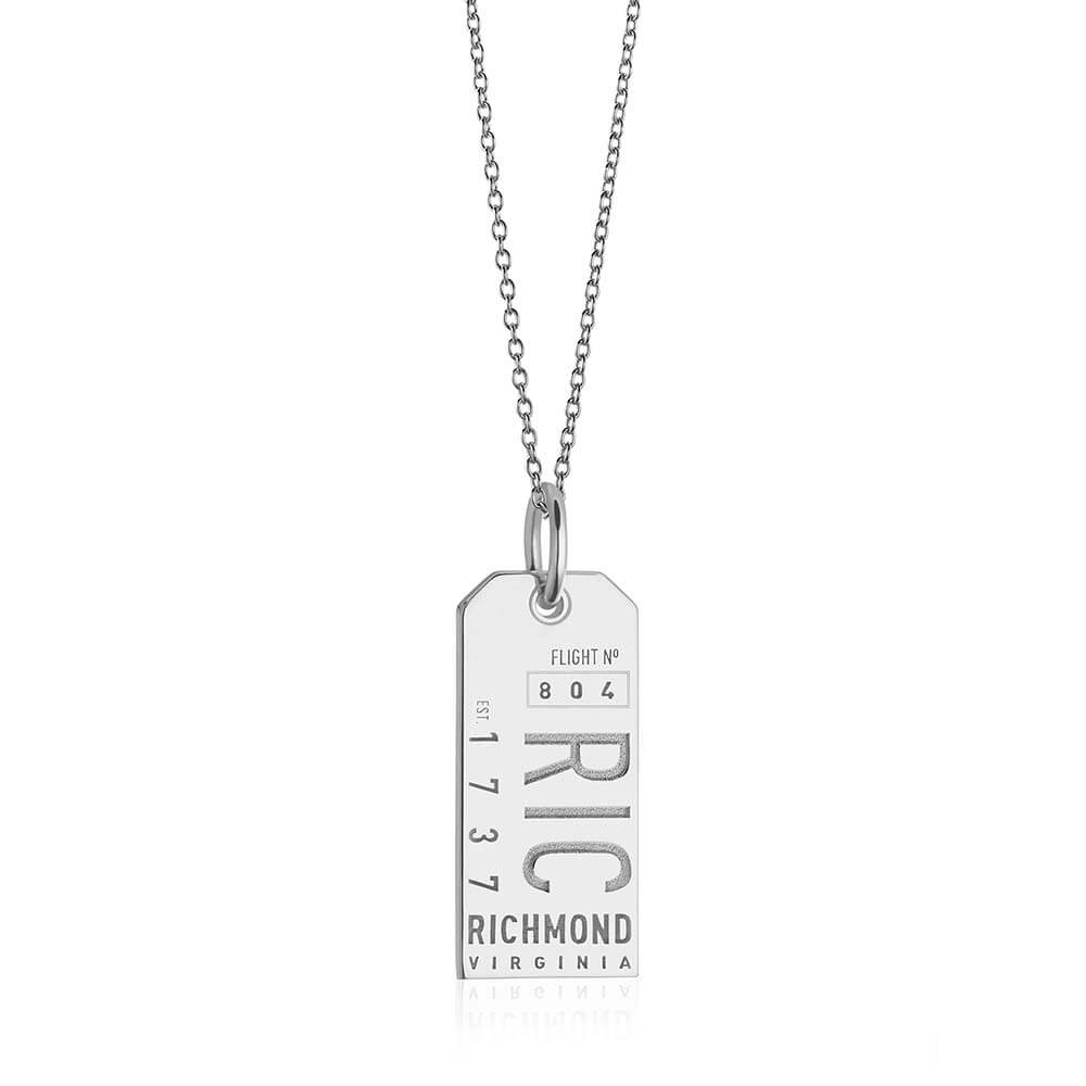Silver Virginia Charm, RIC Richmond Luggage Tag Charm (SHIPS JULY) - JET SET CANDY  (4464890314840)