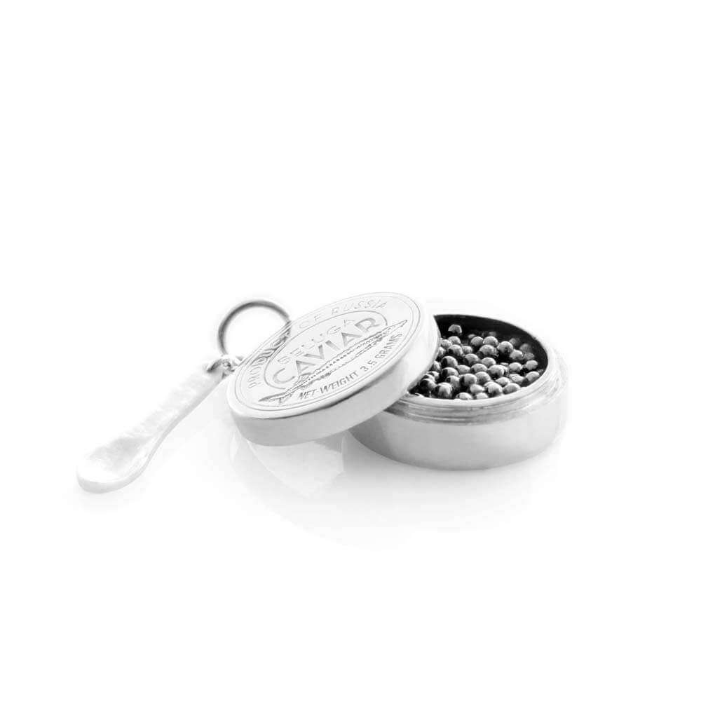 Silver Russian Caviar Charm - JET SET CANDY  (2457673236538)