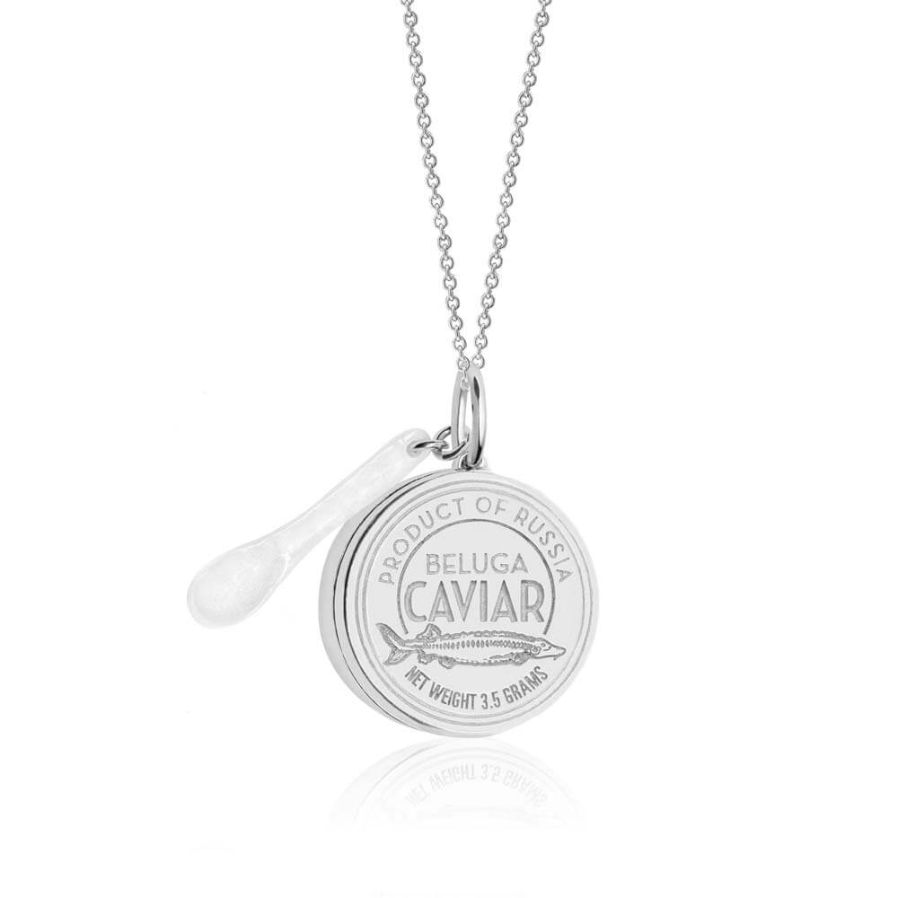 Silver Russian Caviar Charm - JET SET CANDY  (2457673236538)