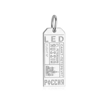 Saint Petersburg Russia LED Luggage Tag Charm Silver